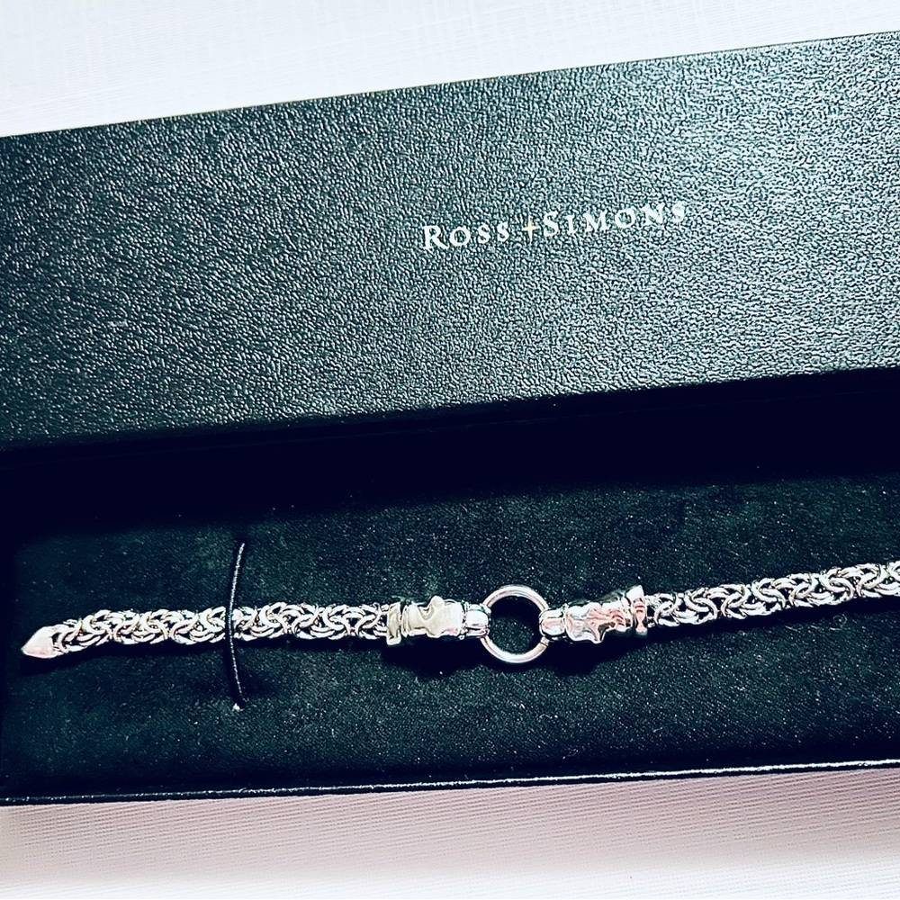 NWT Italian Byzantine .925 RossSimons Sterling S. leopards Heads BOXED